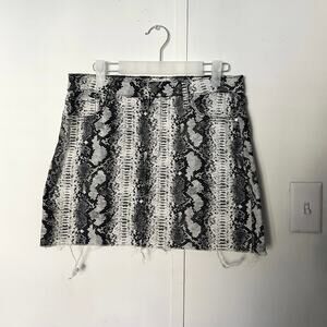 Snake Print Mini Skirt